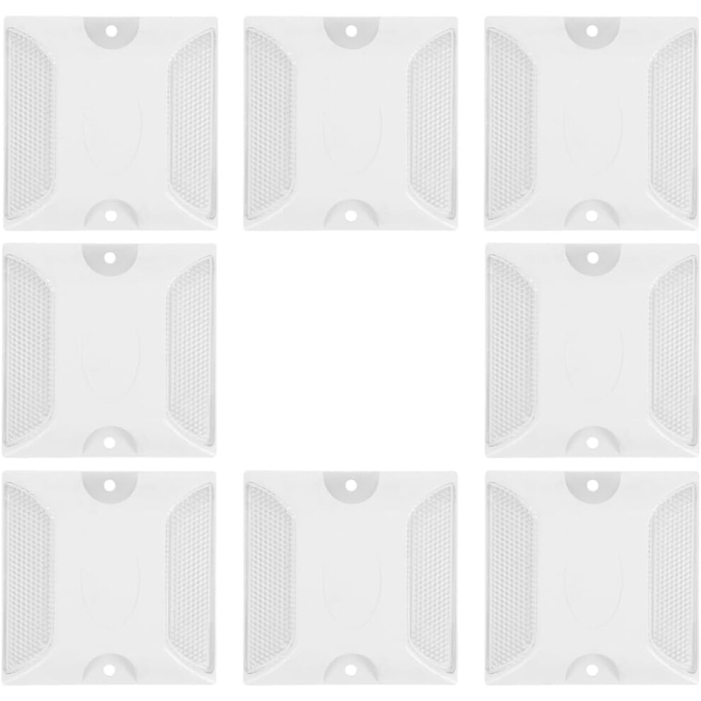 Pavement Markers 8Pcs Reflective Raised Road Reflectors Heavy Duty Plastic 5455468552441