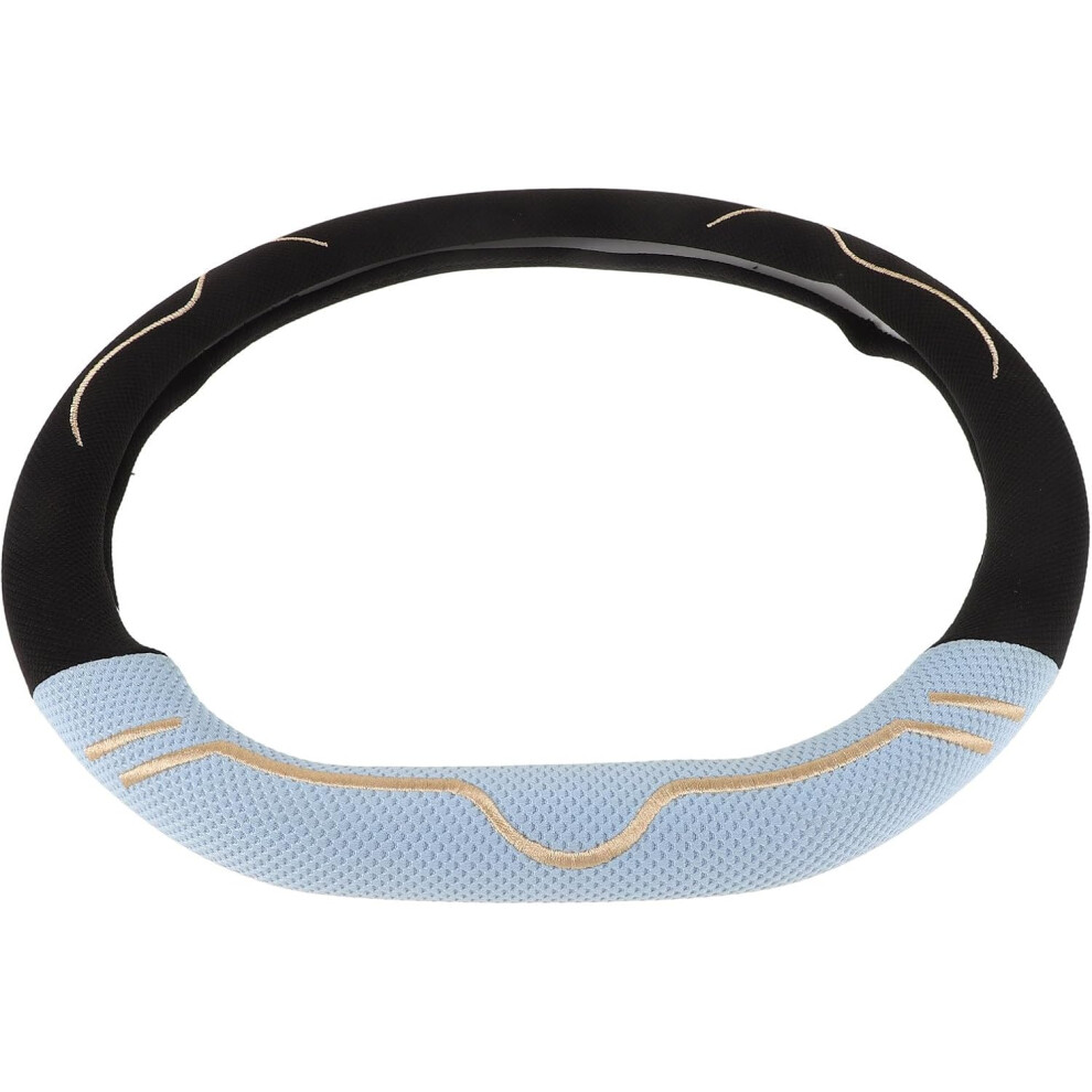 Steering Cover Cooling Fabric Nonslip Grip Rubber Auto Steering Wheel Cover Breathable Thin Design 5455468469923