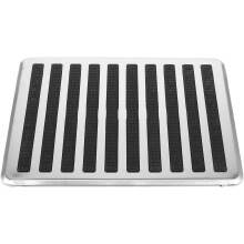 Plaque de réparation carrée anti-usure pour tapis de sol de voiture, talonnette et renfort de talon en acier inoxydable noir