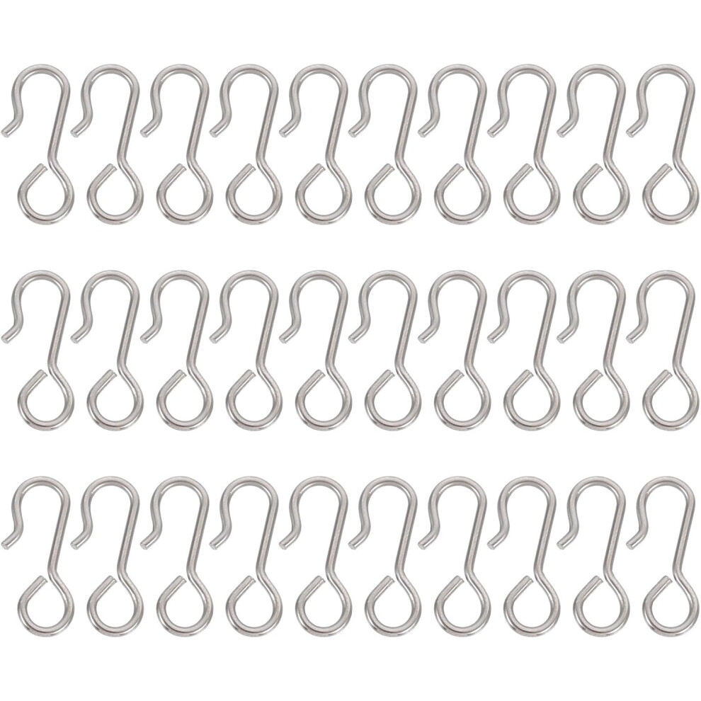 100Pcs 23Mm Metal S Hooks Car Seat Cushion Fix Hooks Nickel-Plated Vehicle Seat Cover Auto Interior Accessories 5455468468704