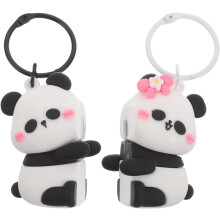 Aranyos panda kulcstartó pár nőknek, mágneses állatos kulcstartó táska medál