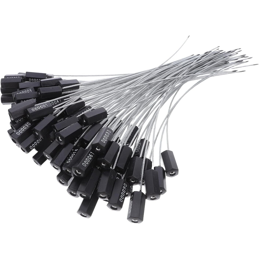 100Pcs Freight Logistics Seal Steel Wire Security Cable Tamper Evident Tags 5455468560118