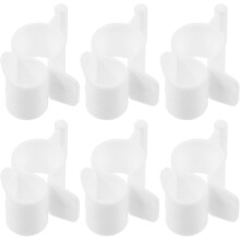 10pcs White Plastic Camper Hooks Rv Awning Hanging Hooks for Trailer Rope Lights Outdoor Camping Accessories