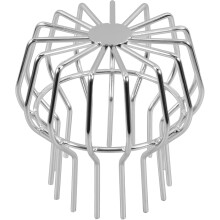 Diseño de orificios para protector de bajante de canaleta de acero inoxidable, protector de canaleta para evitar obstrucciones y acelerar el drenaje.