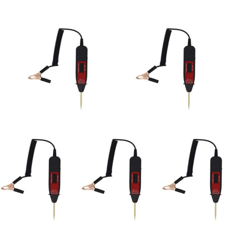 5pcs LCD Digital Circuit Tester Voltage Tester for Vehicles Accurate Test Light Easy Use Design