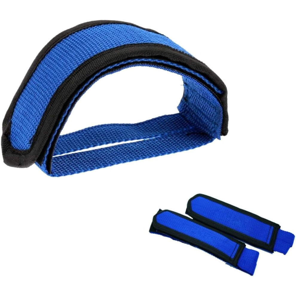 2 Pairs Bike Pedal Straps Anti-Slip Toe Clip Pedals Set Lightweight Fixed Gear Cycling Foot Straps Suitable Blue 5455468467974