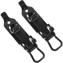 Support de pelle pour galerie de toit, lot de 2 supports métalliques noirs pliables à charnière.