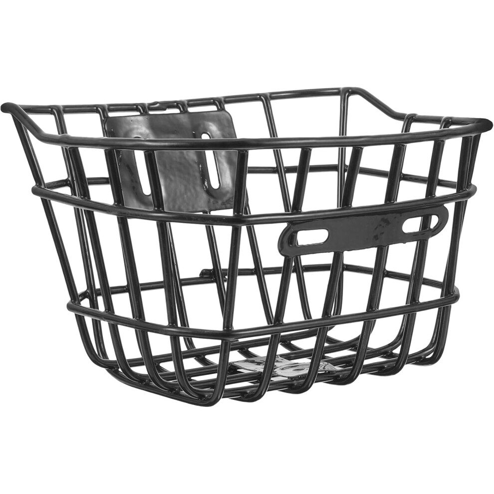 Thickened Iron Bike Basket Front Detachable Sturdy Bicycle Basket For Mountain Bike Storage Accessory Black 5455468560705