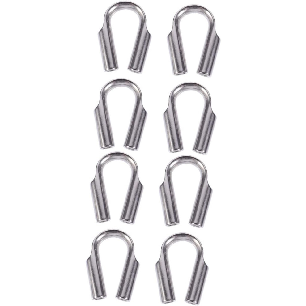8Pcs Stainless Cable Clamps Thimble Rigging For Cable Fixing Workpiece Wire 5455468476167
