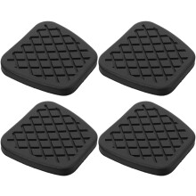 4pcs almofadas de pedal de pé de borracha e coberturas de pedal de embreagem macio anti-deslizante conjunto de substituição interior do veículo