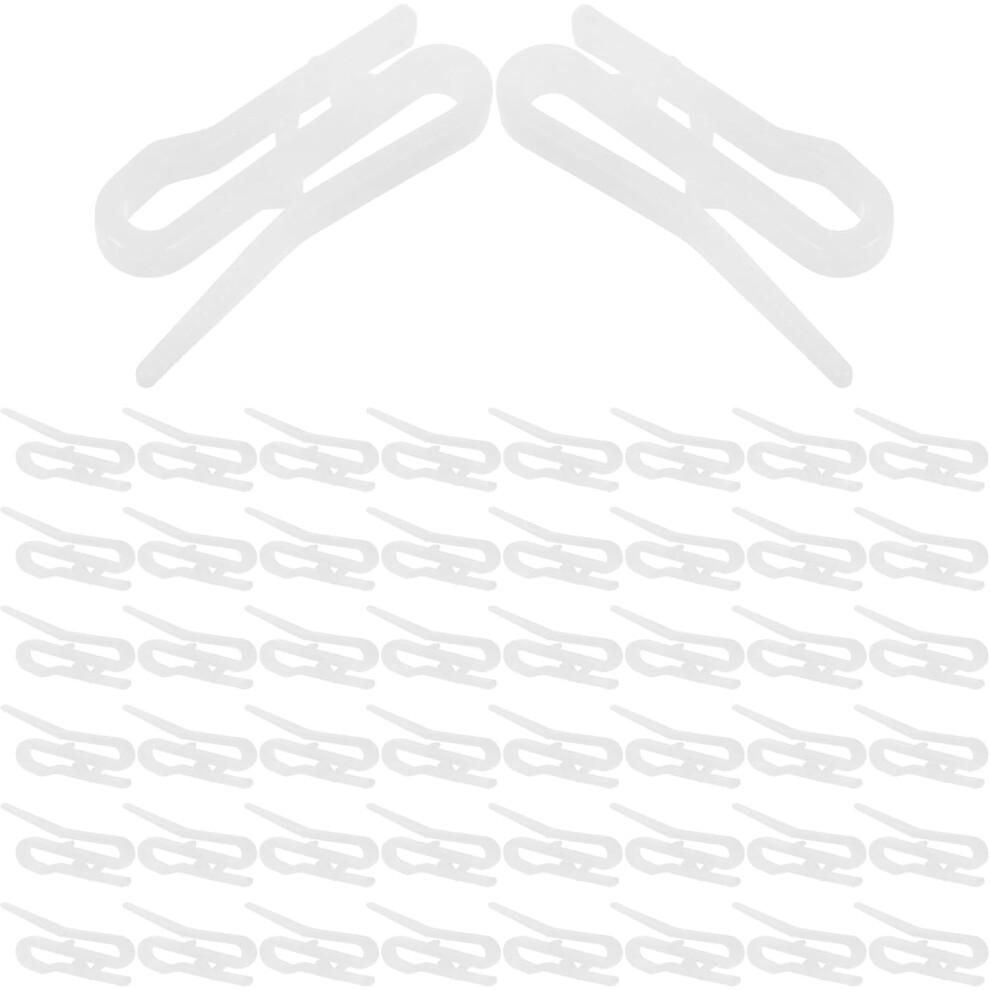 100Pcs Plastic Pleated Curtain Hooks For Car And Bus Window Drapes 5455468474019