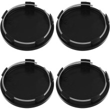 Set van 4 wieldopjes, 60 mm, zwart, vervanging voor autovelgdoppen