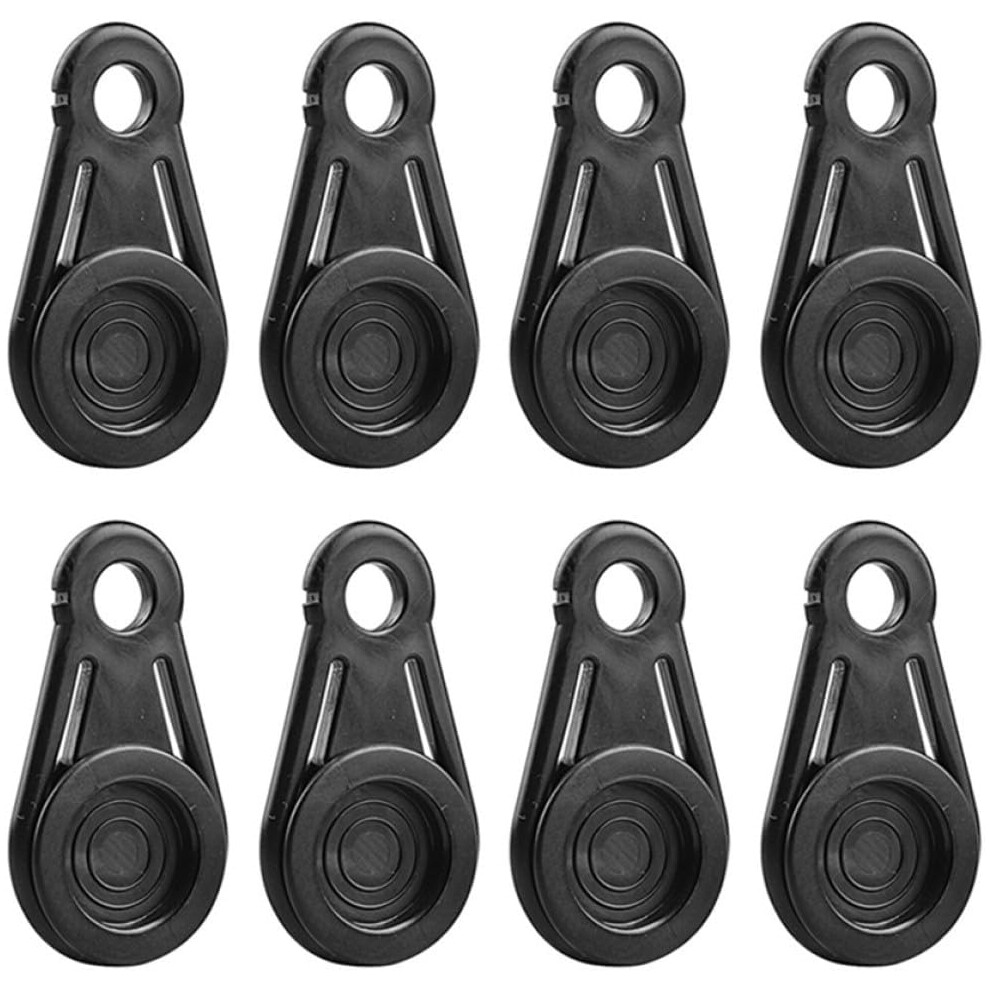 8Pcs Tent Clip And Awning Clamp Set Sturdy Outdoor Tarp Grabbers Black 5455468553127