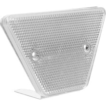 Marcator rutier reflectorizant delineator cu un singur suport, reflector alb de formă trapezoidală, luminozitate ridicată