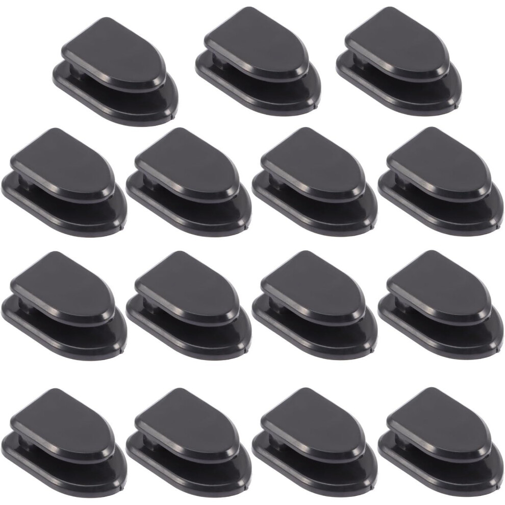 15Pcs Multifunctional Self-Adhesive Car Hooks F Black 5455468549229
