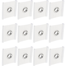 12pcs White Rv Awning Clips with Rail Fittings for Caravan Awning Installation Piping Clamps and Hooks
