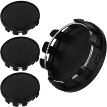 4 stuks wieldoppen voor auto's, buitendiameter 59 mm, binnendiameter 57 mm, zwart