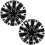 2pcs cubre o hub do automóvel cobre o material da borda do PP 12 polegadas resistente decorativo 1