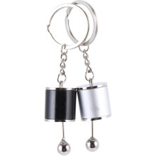 2er-Set Schlüsselanhänger mit Schalthebel-Motiv aus Metall, Schlüsselanhänger für Autos mit Schaltgetriebe in Silber und Schwarz