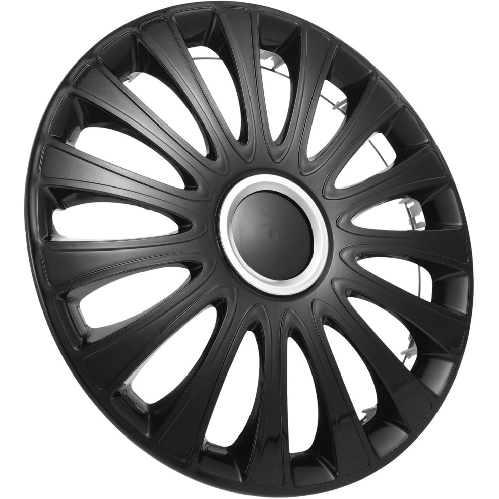 14-Inch Automotive Hub Caps Universal Wheel Rim Covers Full Steel Hubcaps For Cars And Trucks Black 5455468561962