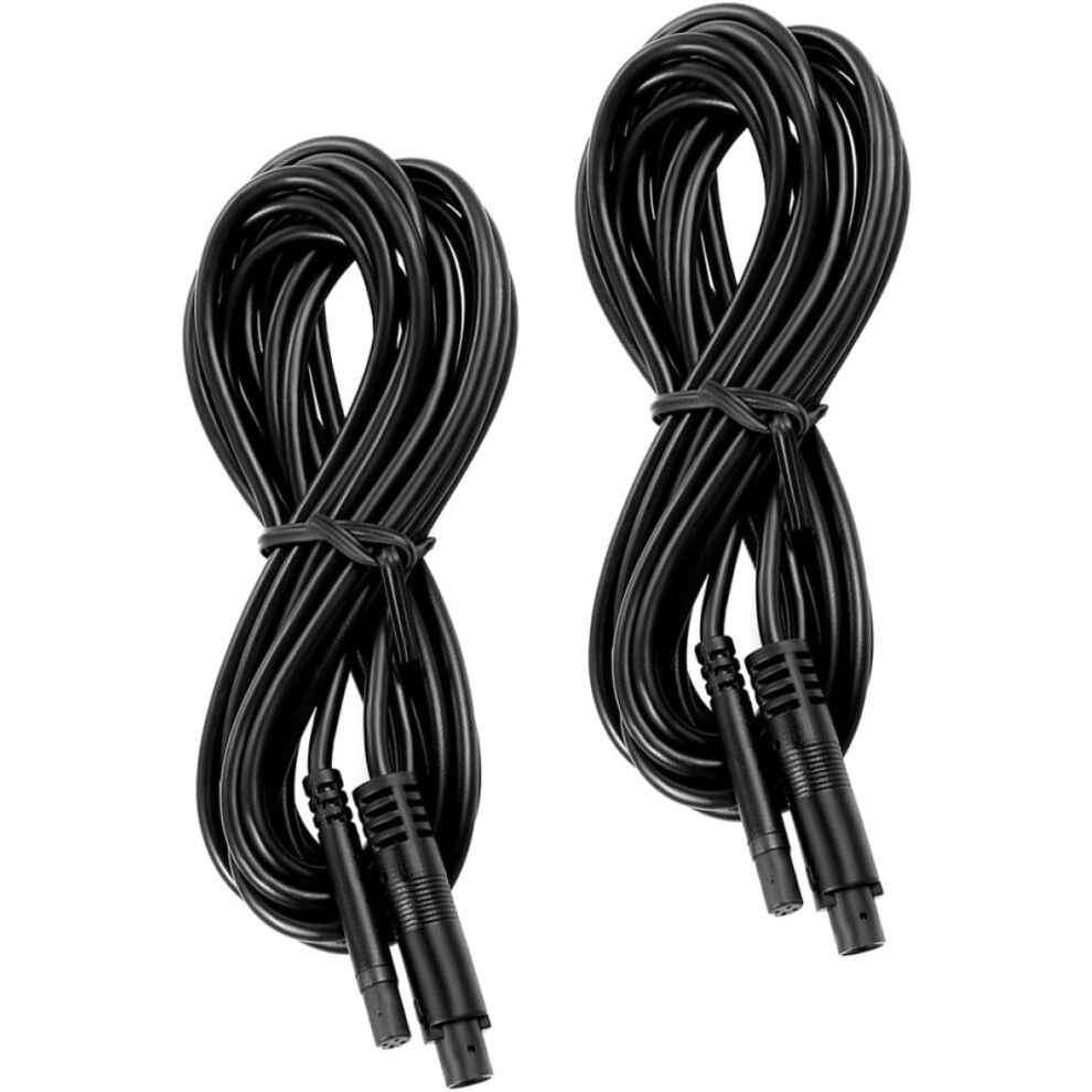 2Pcs 4-Pin Rearview Extension Cables 2.5M Car Backup Camera Dash Cam Extension Cord Black 5455468483561