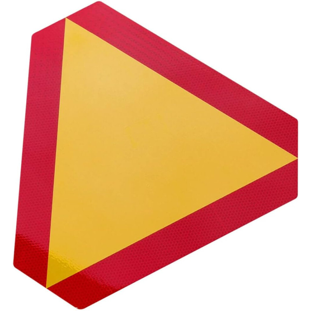 Reflective Warning Board Sign Vehicle Sign For Slow Moving Car At Night Safety Security Yellow 5455468552892
