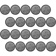 20 stk. runde hvite plastreflektorer med varsellamper, 56 mm diameter, 6 mm skrue