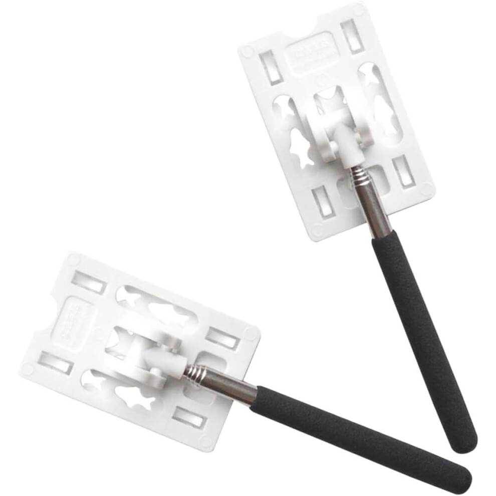 2Pcs Telescopic Parking Card Holder Stick For Car Garage Parking Aid Extendable Rod Vehicle Toll Tag Holder White 5455468563676