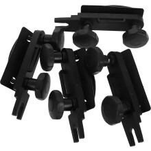 Kit de fixation universel pour coffre de toit avec fixations en U, 8 écrous de blocage et 2 sangles, accessoires pour supports en U métalliques