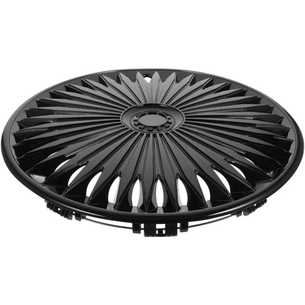 14-Inch Universal Car Hubcap Wheel Rim Cover Decorative Automotive Replacement Hub Caps Black 5455468481628