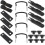 Roof Rack Mounting Brackets U Brackets with Lock Nuts and U Clips Set 1