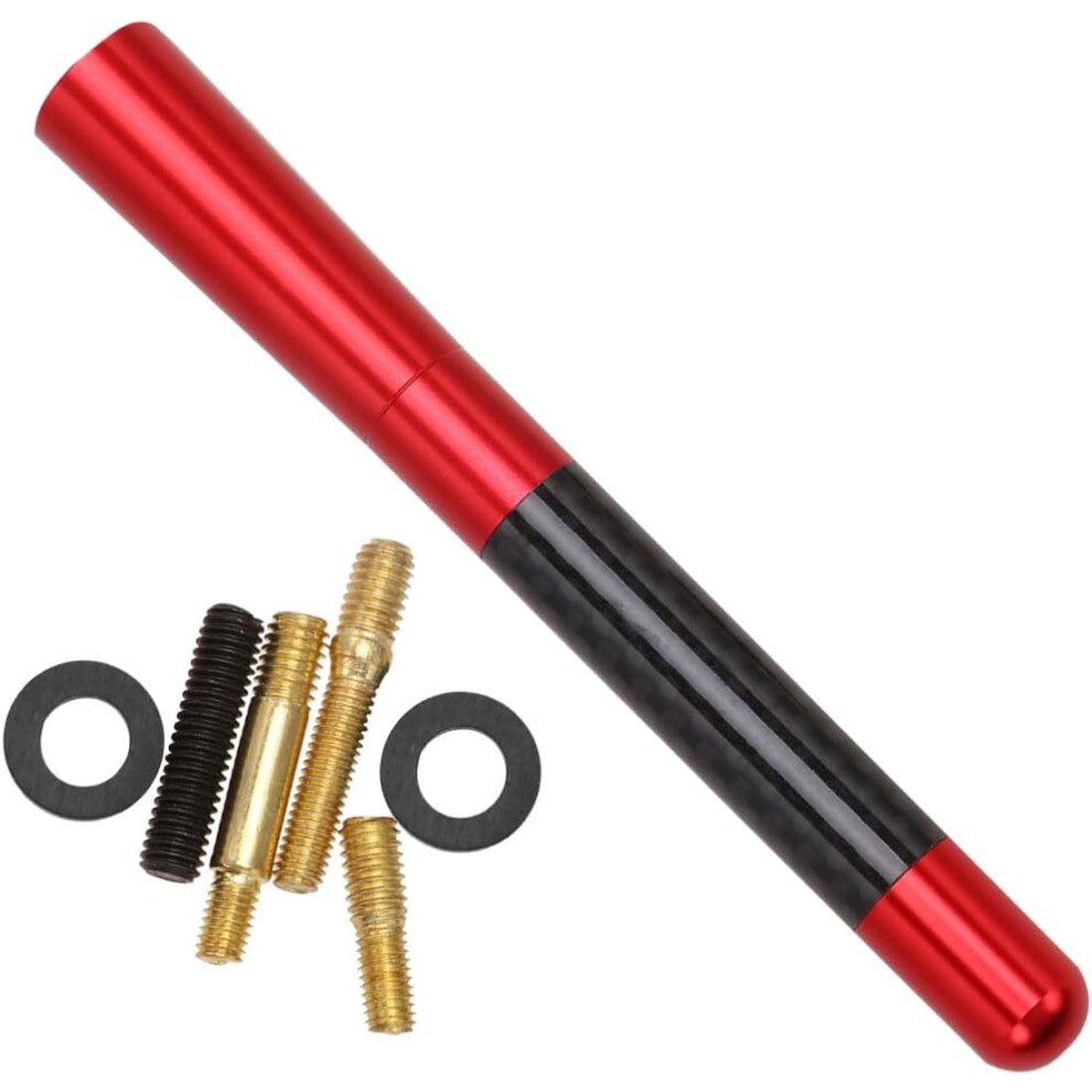 Car Roof Antenna Aluminum Alloy 12Cm Sturdy Modified Antenna Universal Car Decoration Sturdy Red 5455468562754