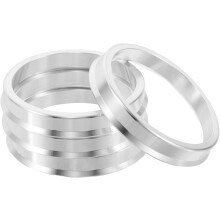 Lot de 4 bagues de centrage en alliage d'aluminium pour roues, adaptateurs de montage pour moyeu de roue