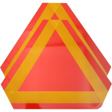 2 buc Semn triunghi reflectorizant pentru vehicule lente Reflector de avertizare din aluminiu Ușor de instalat
