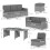 Seven-Piece Rattan Garden Sofa Set with Table 2