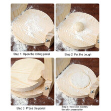 2X Pressa per Tortilla Nel Legno Pressa per Gnocchi Skin Maker Presser Chapati Roti Taco Corn Maker Strumenti per Pressare Accessori per Gadget da