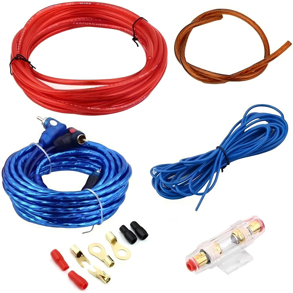 Car Amplifier Installation Wiring Kit Power Line Audio Wire Kit For Subwoofer Connection Vehicle Audio Systems Setup 5455468483134