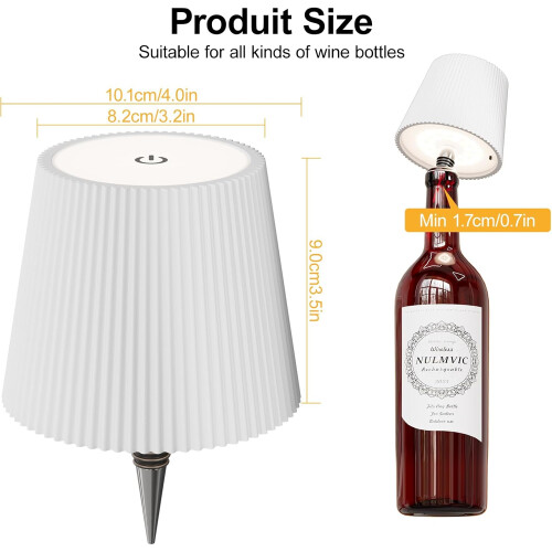 3X Wireless Bottle Lamp, 3 Color LED Bottle Lights 1
