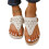 Modieuze wedge-platform-slippers voor dames met ademend-Wit 42 1