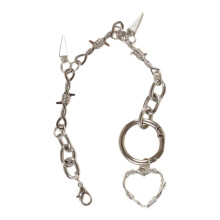 Abnehmbare Schuhkette aus Metall, Dekoration,-Silber