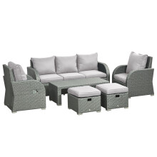 Six-piece Outdoor Rattan Dining Set,Outdoor Sofa