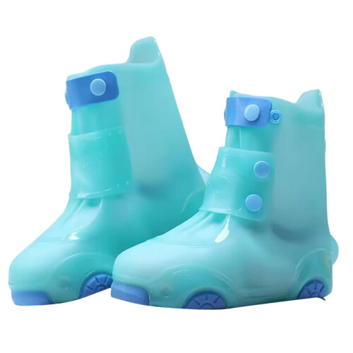 La chaussure imperméable épaissie de PVC couvre les-Vert L