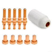 Plasma Cutter Tips and Nozzles Set with 9-8218 Shield Cup, 9-8215 Electrode & 9-8206 Nozzle for SL60 Cutting Torch