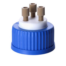 Tampa para Frasco de Solvente da Fase Móvel com Cabeça, Tampa Universal GL45 para Frasco de Solvente HPLC, 1 Peça C