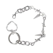 Chaîne de chaussures en métal détachable, accessoires de-Argent