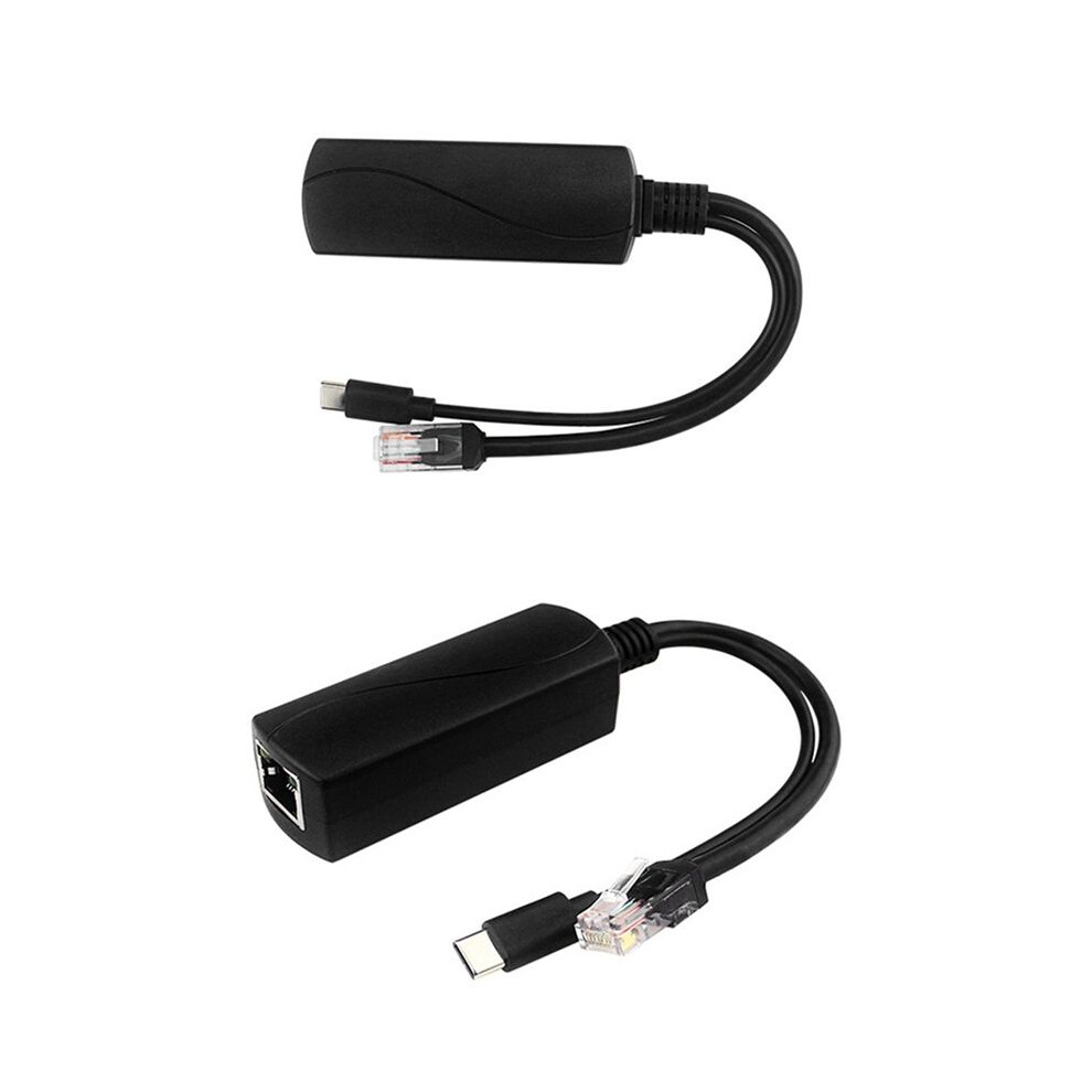 2X For Raspberry Pi 4B Poe Splitter 10/100/1000Mbps 5V 3A Type C Poe Splitter For Raspberry Pi 4B 4711524308119