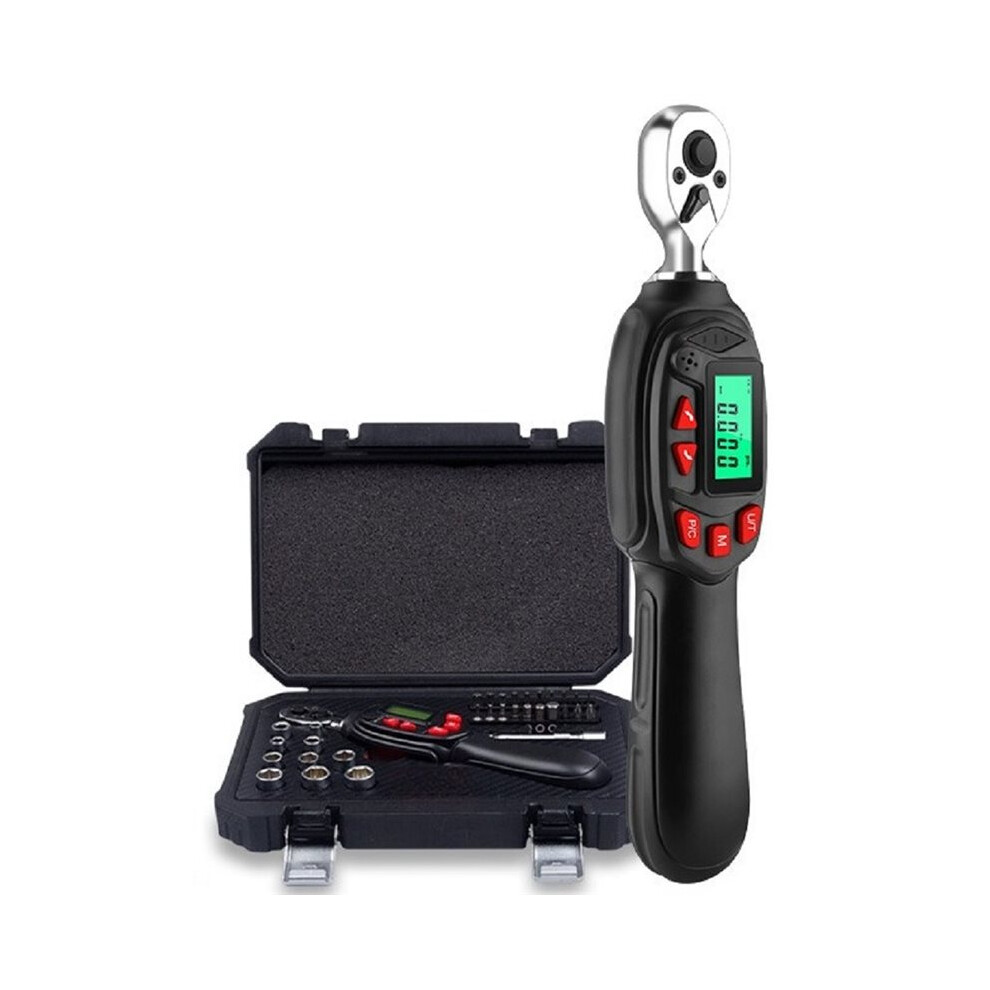 32 Pieces Digital Torque Wrench Set Adjustable Torque Ratchet Torque Electronic Kilogram Wrench 1-20N.m 4713698715090