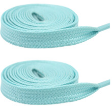 Safety Glowing In The Dark Flat Shoelaces-light blue 100cm
