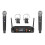 Wireless Microphone+Headsets Handheld 4 Channel UHF Fixed Frequency Dynamic Microphone System for Karaoke Band Church EU 1