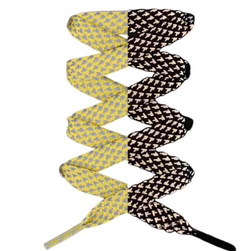 Cordons de chaussures réfléchissants à ajustement-Jaune 120cm